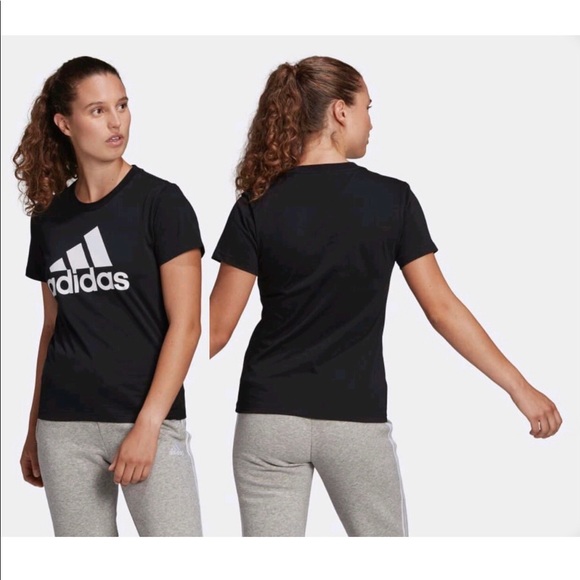 ADIDAS Amplifier Tee Shirt Crewneck Short Sleeve Black Small Women’s - Picture 2 of 15